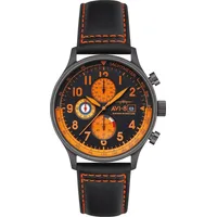 Avi-8 Hawker Hurricane Herren-Chronograph, 43,5 mm, mit Lederband, AV-4011,