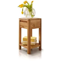 Moebel-Eins Beistelltisch, VERONA Blumensäule, Material Massivholz, Wildeiche massiv geölt