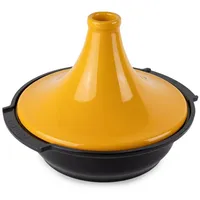 Peugeot Auflaufform Tagine ATLAS 30cm Safrangelb Dampfgarer Aluminium Keramik