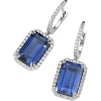 GIORGIO MARTELLO MILANO Creolen mit Ziersteinen, Silber 925 Blau