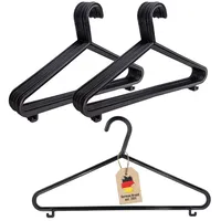 Intirilife leichte dünne Kleiderbügel -SCHWARZ - 20 Stück platzsparende