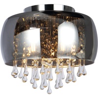 GLOBO Kristall Decken Lampe rauch Wohn Ess Zimmer Beleuchtung