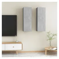 VidaXL TV-Schränke 2 Stk. Betongrau 30,5x30x90 cm Holzwerkstoff