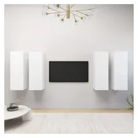 VidaXL TV-Schränke 4 Stk. Weiß 30,5x30x90 cm Holzwerkstoff