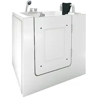 AcquaVapore Sitzwanne Whirlpool Badewanne mit Tür S02WP-B-R 100x78cm