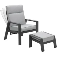 Garden Impressions MAX Relax Sessel Diningsessel Liege mit Hocker-