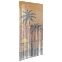VidaXL Insekten-Türvorhang Palmendruck 100x220 cm Bambus