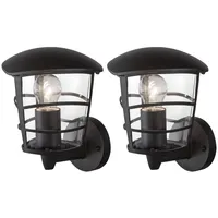 GLOBO 2er Set ALU Wand Lampen Garten Laternen Außen