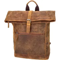 The Skandinavian Brand Leder Rucksack Hunter braun