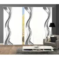 HOME WOHNIDEEN Schiebegardine »OAKLEY«, (5 St.),... SCHIEBEVORHANGSET,SEIDENOPTIK,DIGIDRUCK