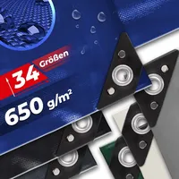 Vendomnia Abdeckplane 3,99€/ m2 LKW Plane Gewebeplane mit Ösen