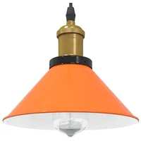 VidaXL Pendelleuchte 1-flg. Ø22 cm orange glänzend Metall