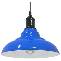 VidaXL Pendelleuchte Höhenverstellbar E27 Dunkelblau Glänzend ø 31 cm