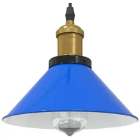 VidaXL Pendelleuchte Höhenverstellbar E27 Dunkelblau Glänzend ø 22 cm