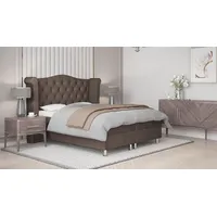 Best For Home Boxbett, Grau, Textil, Rechteckig, 140x200 cm,