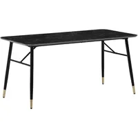 FineBuy Esszimmertisch 140 x 80 x 76 cm schwarz