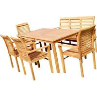 ASS Altenburger Teak Set Gartengarnitur Tisch 150x80 cm mit