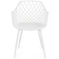 BIZZOTTO Esszimmerstuhl Kunststoff weiß 4er Set