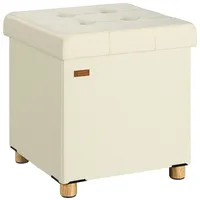 CASARIA Casaria® Sitzhocker mit Stauraum Samt Beige