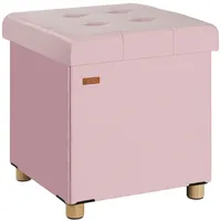 CASARIA Casaria® Sitzhocker mit Stauraum Samt Rosa