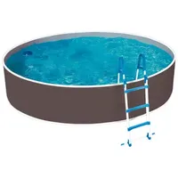 MyPOOL Stahlwand-Pool grau, ØxH: 360 x 110 cm,