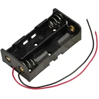 TRU Components TC-13220700 Batteriehalter 2x 18650 Kabel (L x