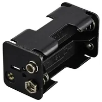 TRU Components TC-13220540 Batteriehalter 4x Mignon (AA) Druckknopfanschluss (L