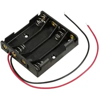 TRU Components TC-13220676 Batteriehalter 4x Micro (AAA) Kabel (L