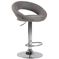 CLP Barhocker Olinda Stoff grau/chrom