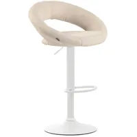 CLP Barhocker Olinda Stoff creme/weiß
