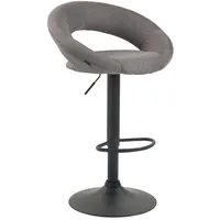 CLP Barhocker Olinda Stoff grau/schwarz