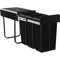 Tectake tectake® Abfallsammler, Ashlyn, 3-fach Trennung, 30L, Teleskopschienen -