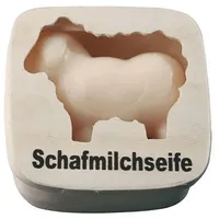 Saling Schafmilchseife Weißes Schaf in Holzdose