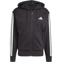 Adidas Essentials 3-Streifen Fleece Reißverschlusspullover Black / White XL