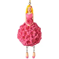 ROSEMARIE SCHULZ Heidelberg Blumenmädchen-Figur Hortensie Pink mit Baumelbeinchen, 12