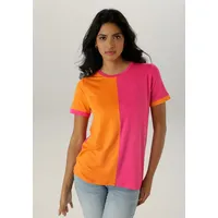 Aniston SELECTED T-Shirt, mit trend- und farbstarken Colorblock, Gr.