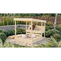 Karibu Sandkasten Max Naturbelassen 122,5 x 111,5 x 135,5