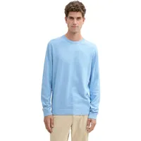 Tom Tailor Rundhalspullover, mit Logostickerei TOM TAILOR sky blue