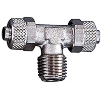 Riegler T-Einschraubverschraubung, R 1/8 a., für Schlauch 4/2, MS