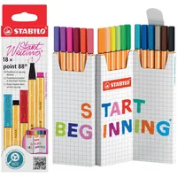 Stabilo point 88 Fineliner farbsortiert 0,4 mm, 18 Farben