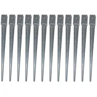 Estexo - Einschlaghülse Bodenanker 71x71x900mm 12x Erdanker Einschlagbodenhülse Vierkant