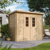 TIMBELA Gartenhaus M310C+M310G 1,42 x 2,00 m Beige