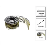 Prebena CNW25/65BKRI Coilnägel Ringschaft 7200 Stück