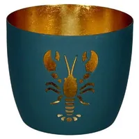 Giftcompany Gift Company Madras, Windlicht, M, Motiv: Hummer, Windsor/Gold