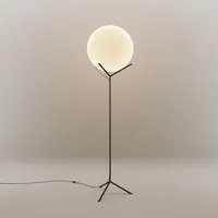 S.LUCE Stehleuchte Orb Poseidon mit Glaskugel 175cm
