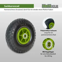 Baumarktplus Sackkarrenrad Vollgummi 260x85 mm 3.00-4 60 mm versetze