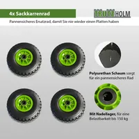 Baumarktplus 4x Sackkarrenrad PU-Rad 260x85 mm 3.00-4 PU Ersatzrad