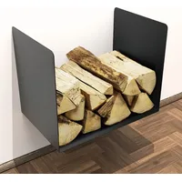 Tuning-art Kaminholzregal Kaminholzständer Massiv Wand-Montage Brennholzregal Innen Außen Pulverbeschichtet,