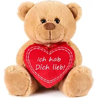 Brubaker Teddy Plüschbär mit Herz Rot - Ich hab
