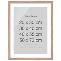 Bilderdepot24 Bilderwelten Doppelglas-Bilderrahmen, Eiche, Holz, Eiche, Rechteckig, 30x40x2.5 cm,